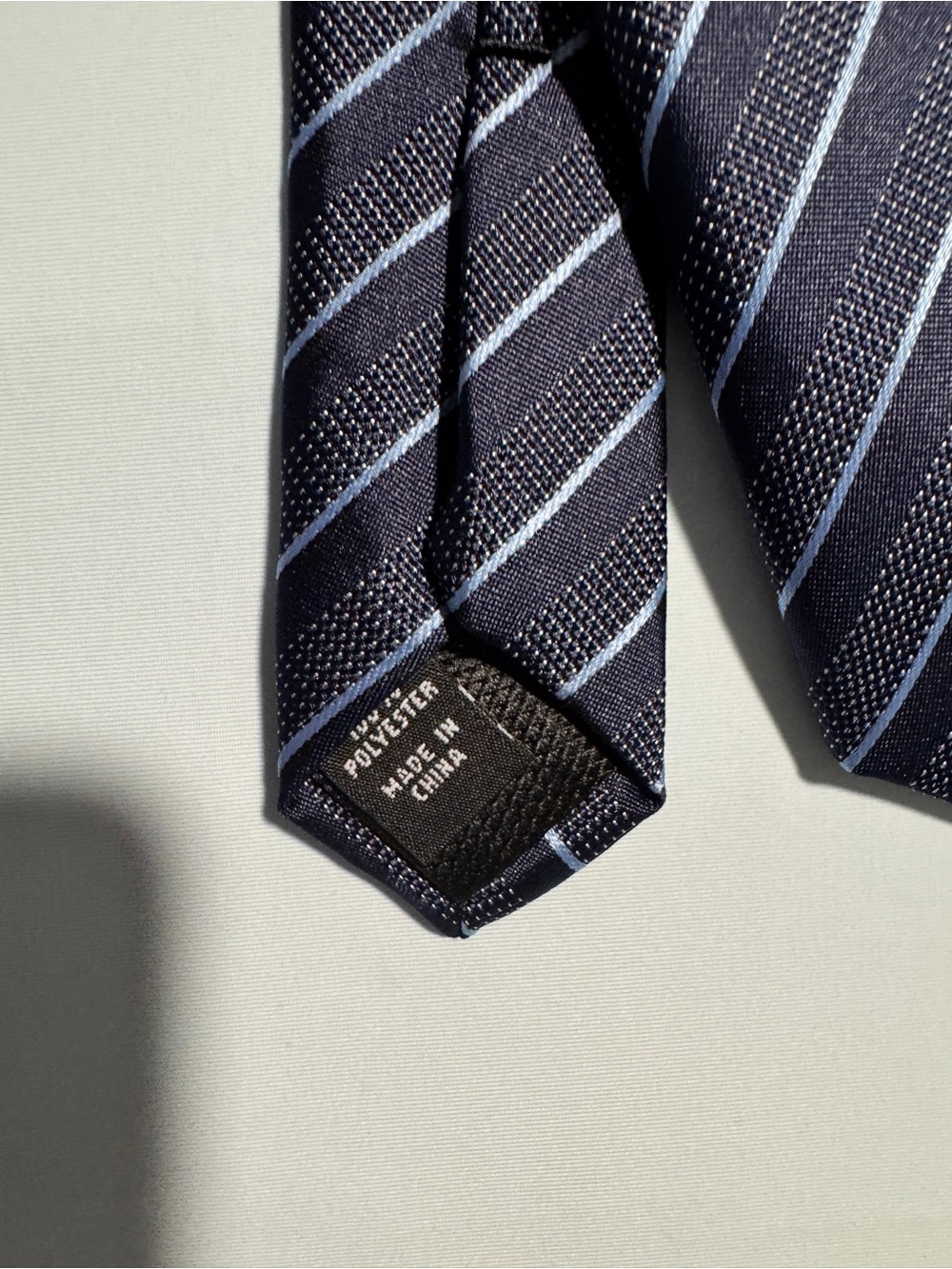 Alfani Navy Blue Vintage Striped Tie Classic Width NWT Dark and Light Blue - Picture 4 of 7